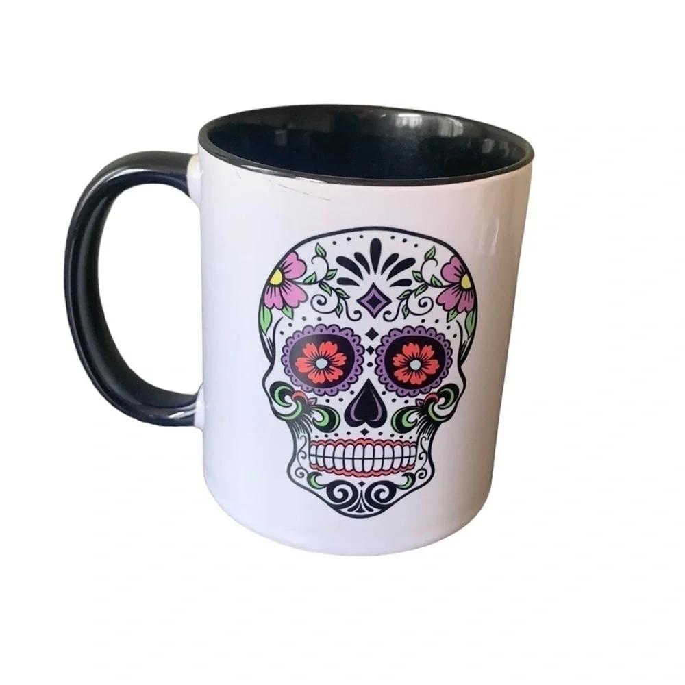 Two Sugar Skull Coffee Tea‎ Mugs NWT (2)
